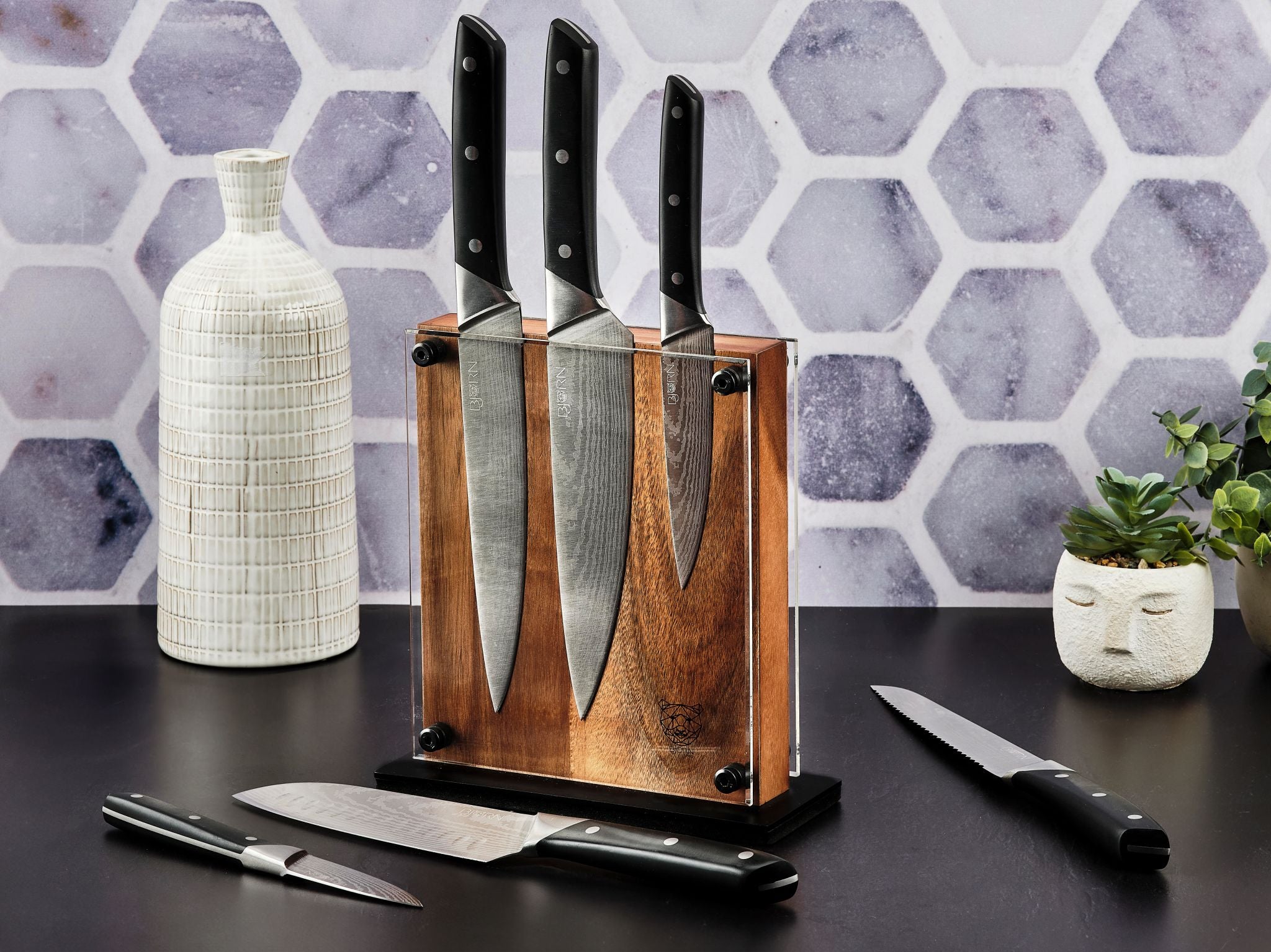 Ceppo coltelli da cucina ERLING RAUMA - 7 pezzi