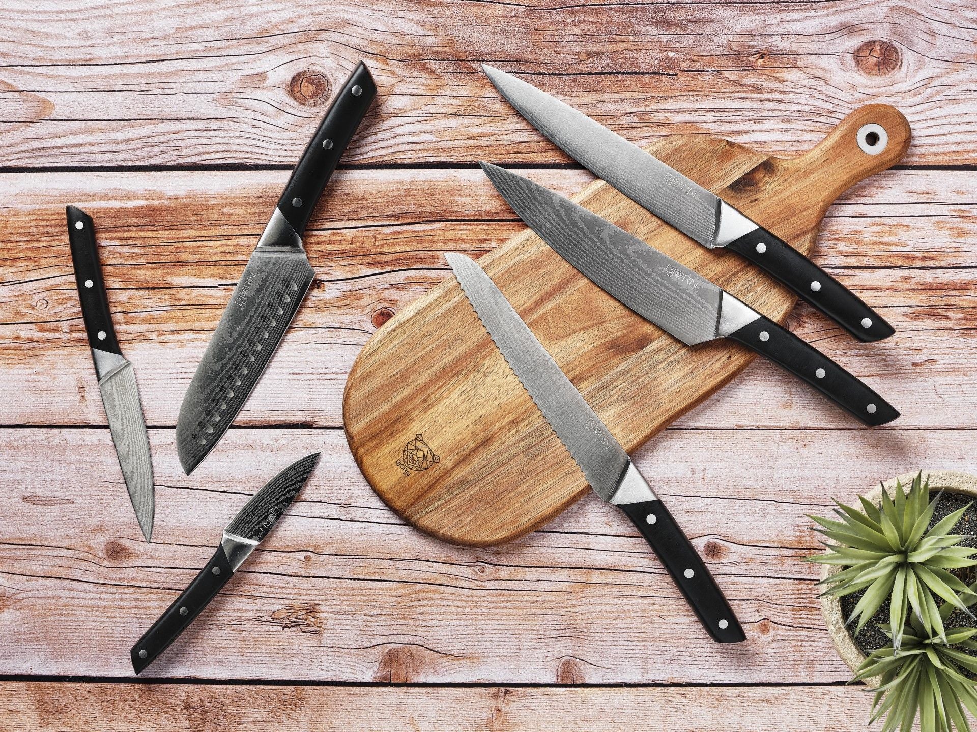 Kitchen knife block ERLING SKAGEN - 7 pieces