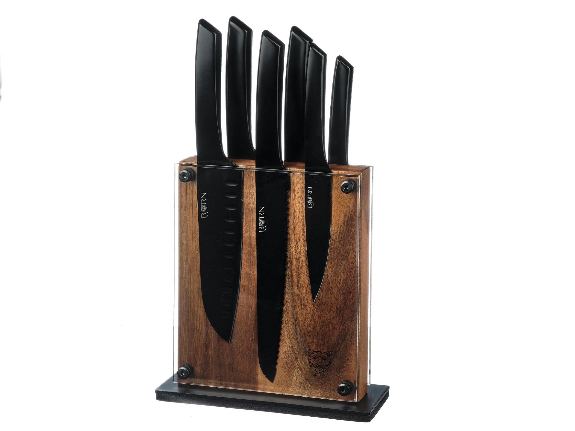 Küchenmesserblock-Set JENSEN RAUMA - 7 tlg. - Schwarz