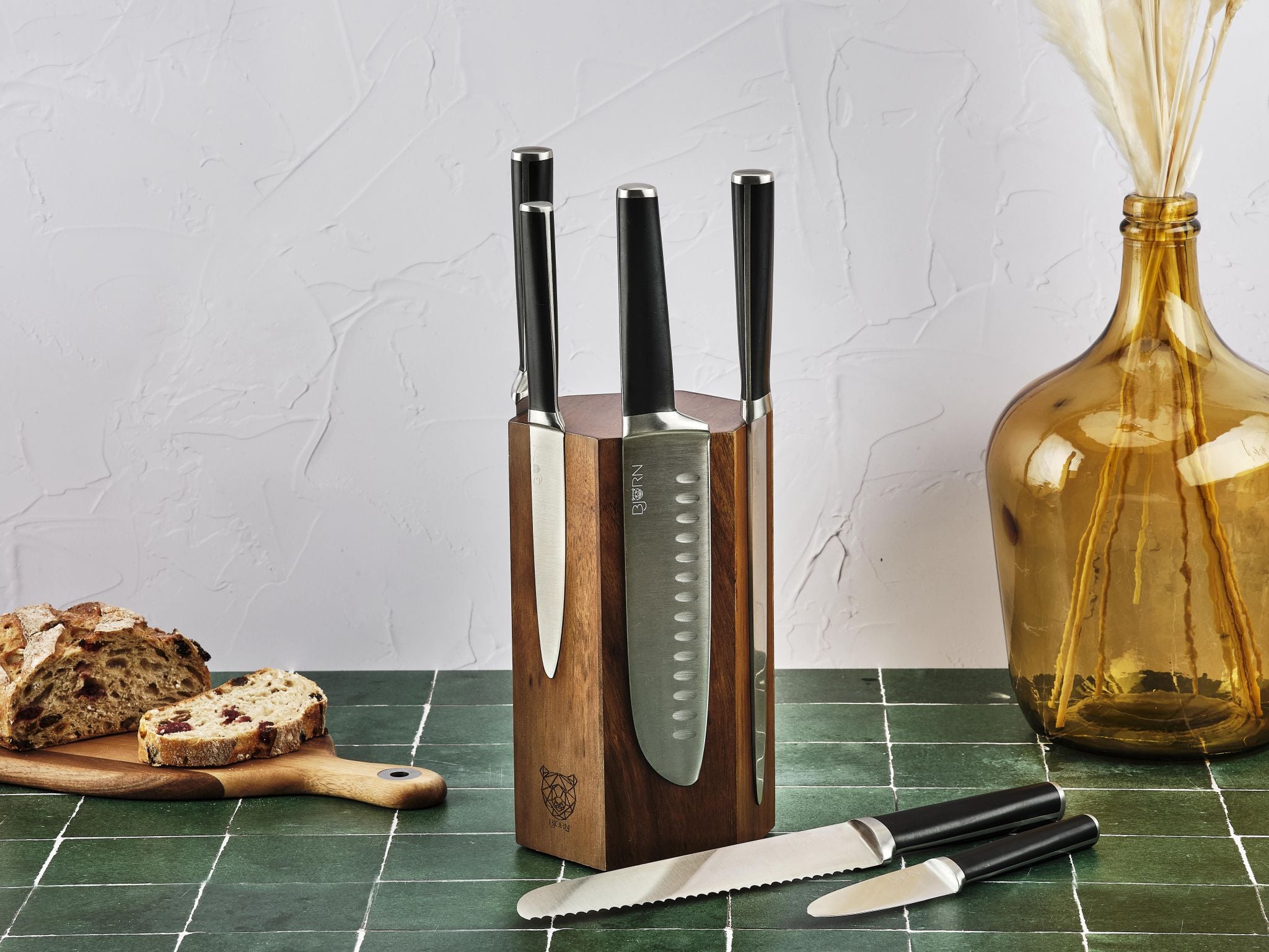 Ceppo coltelli da cucina JONA IMATRA - 7 pezzi