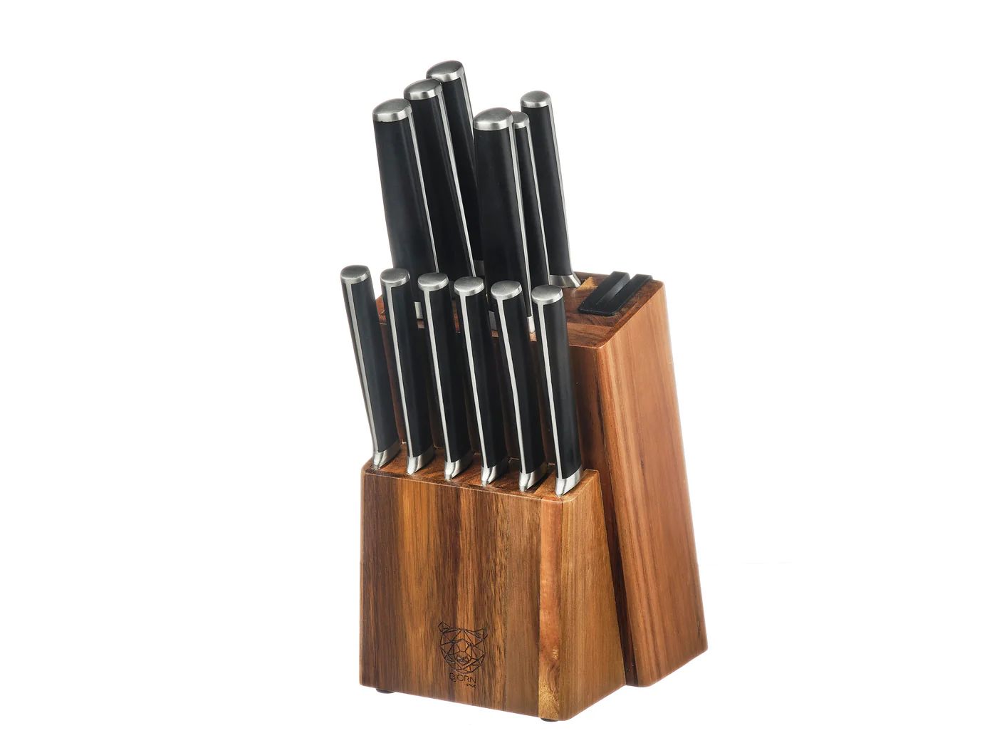 Küchenmesserblock JONA LOVIISA - 14 tlg. - Braun,Schwarz