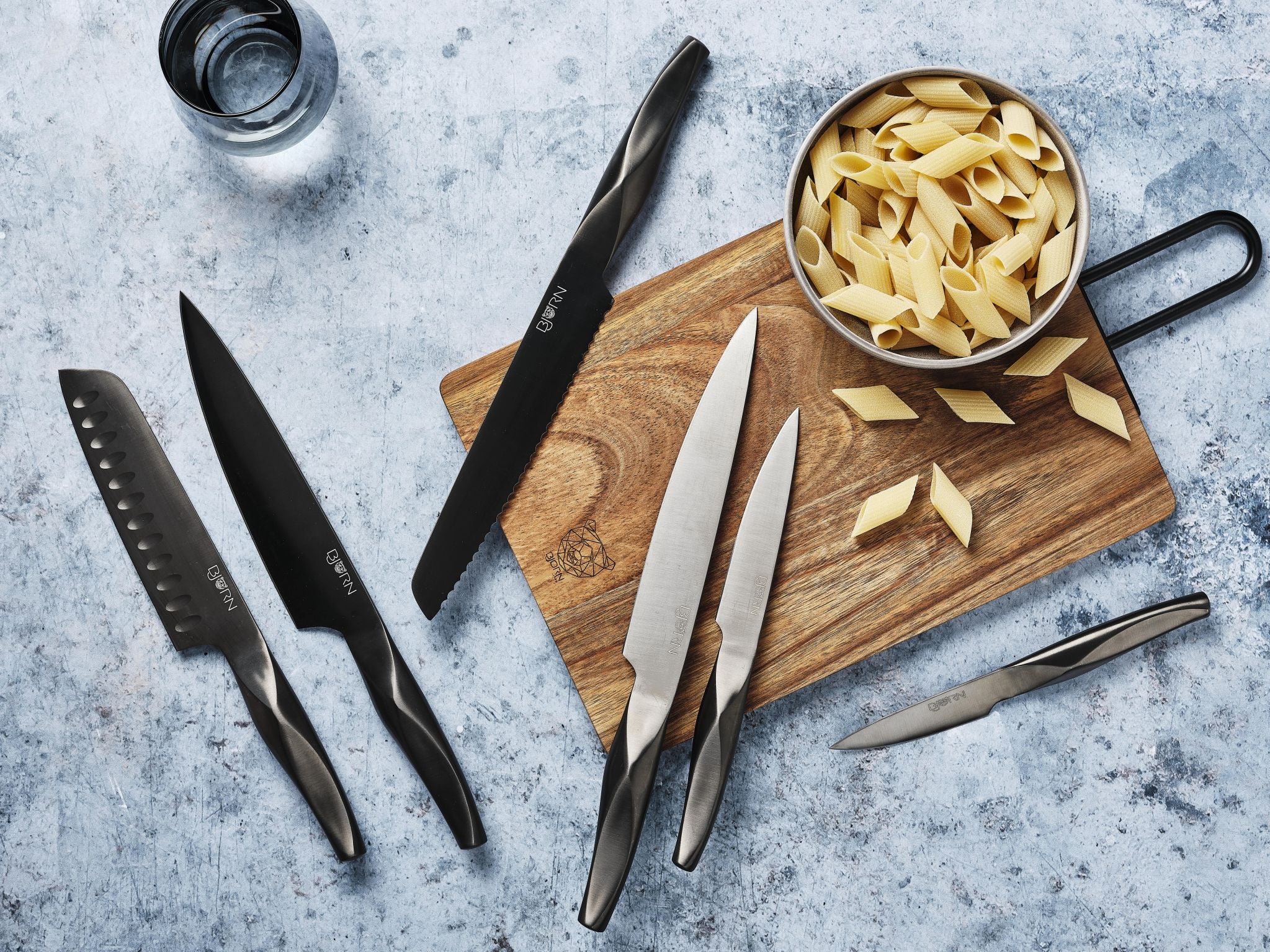 Ceppo coltelli da cucina LARUS IMATRA - 7 pezzi