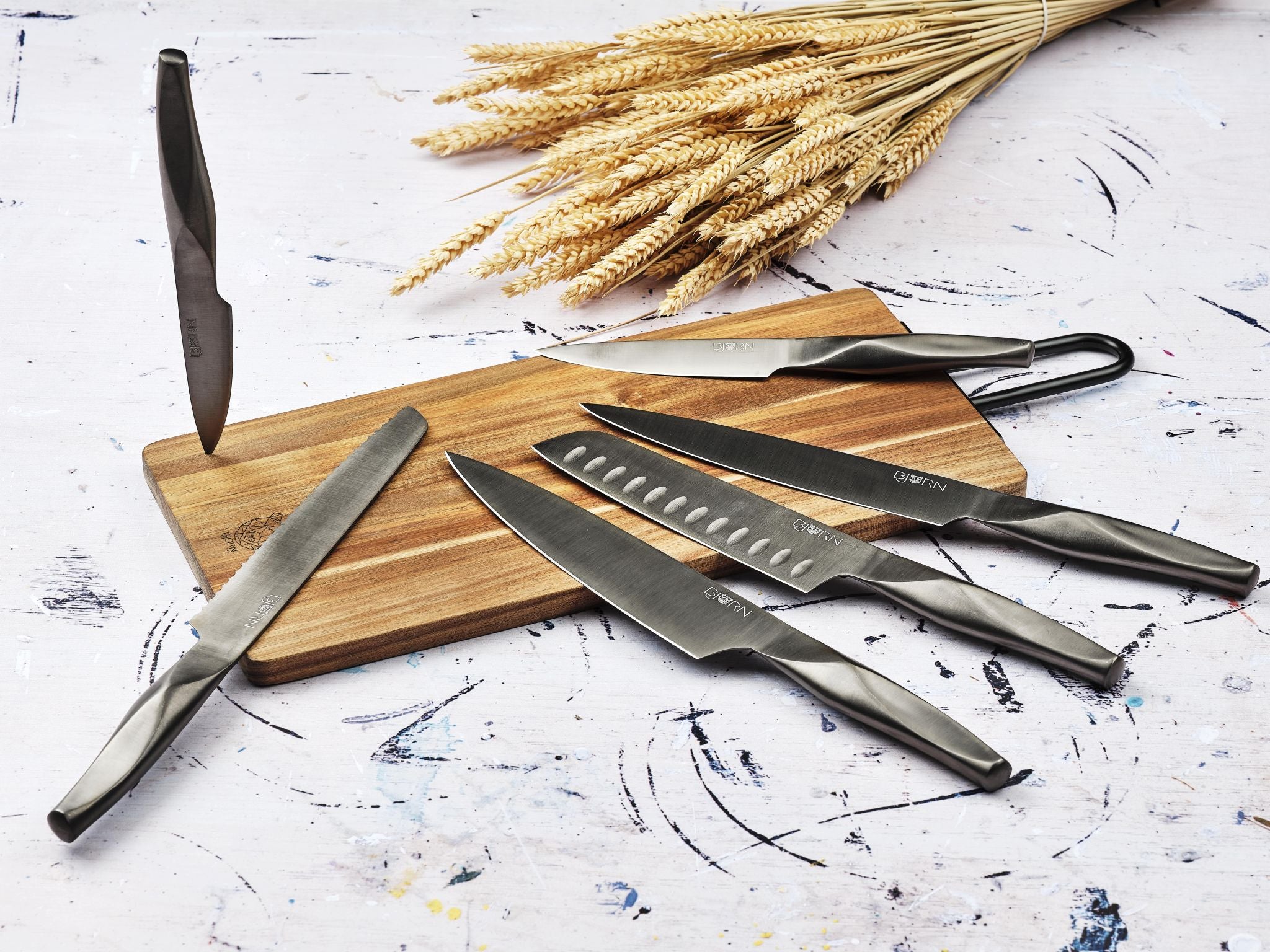 Ceppo coltelli da cucina LARUS SKAGEN - 7 pezzi