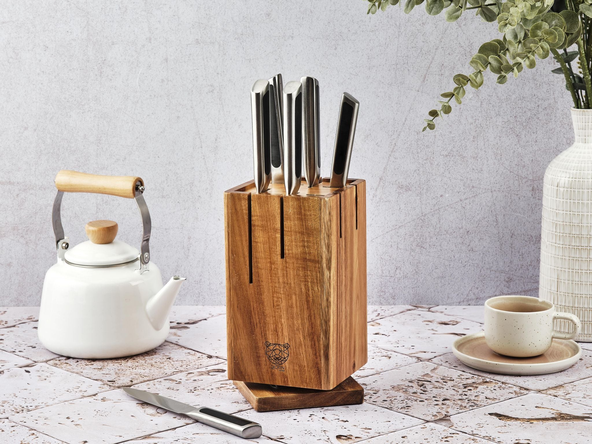 Ceppo coltelli da cucina LOKI SKAGEN - 7 pezzi