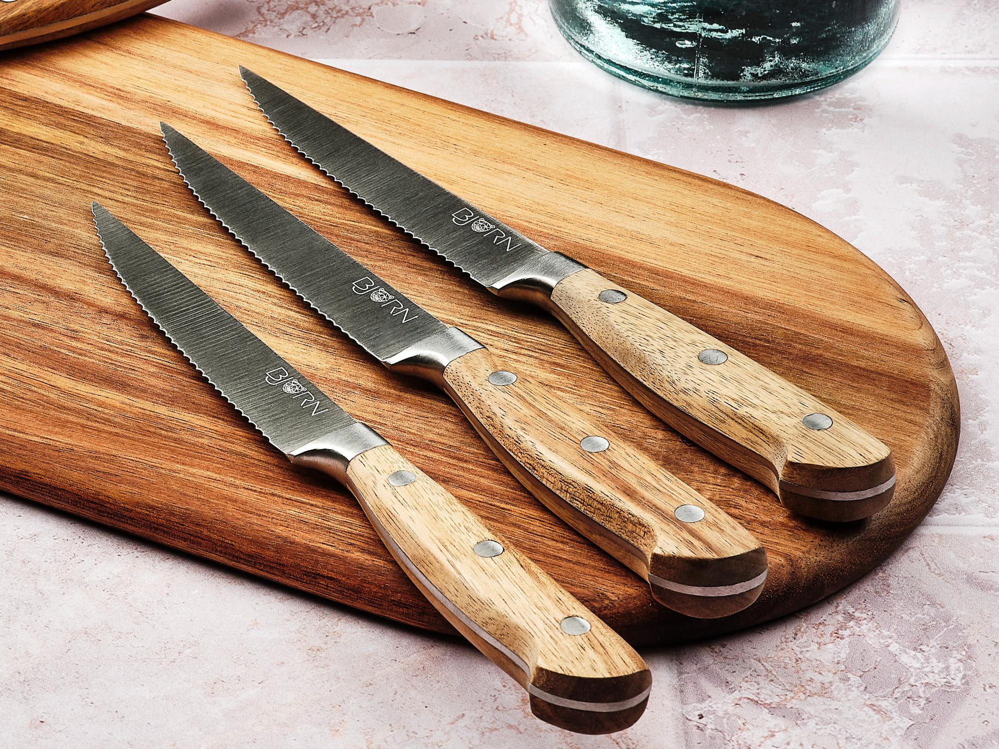 Steakmesser-Set JAKOB - 6 tlg. - Braun