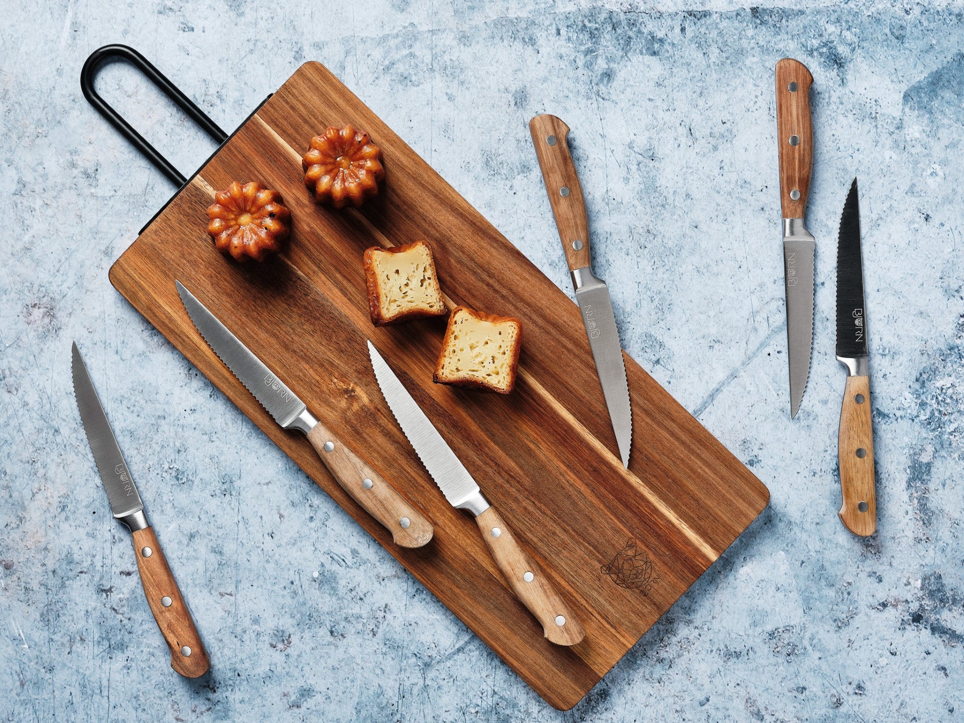 Steakmesser-Set JAKOB - 6 tlg. - Braun