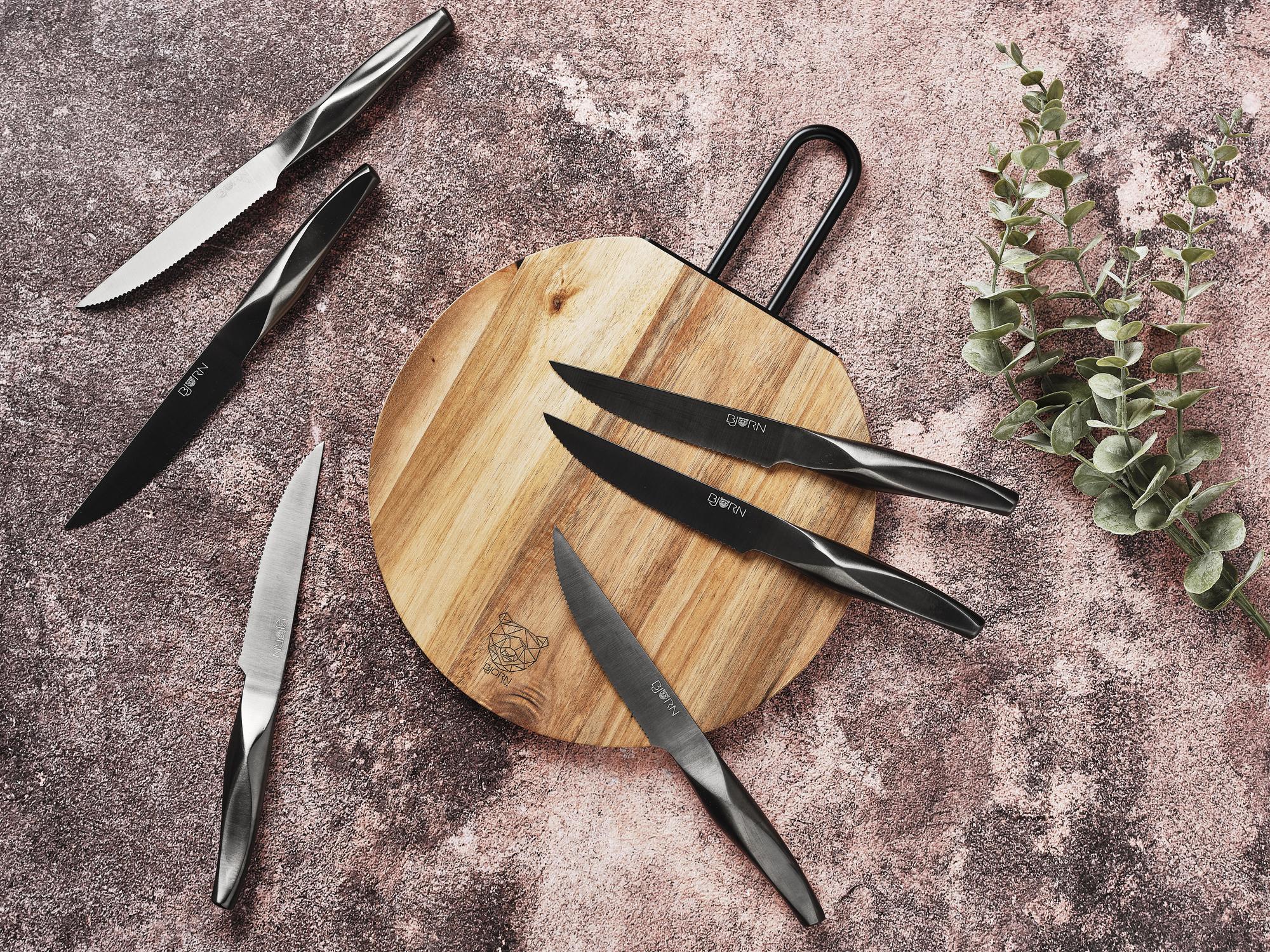 Steakmesser-Set LARUS - 6 tlg. - Silber