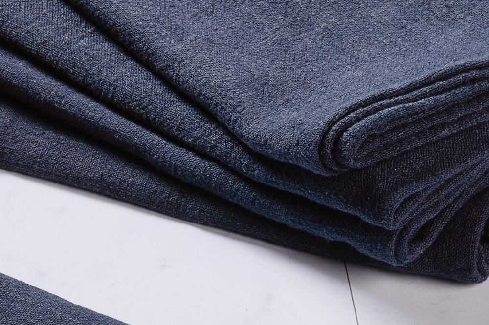 Tischserviette - Leinen & Baumwolle - 6 tlg. - Blau/Grau