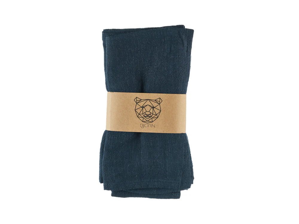 Tischserviette - Leinen & Baumwolle - 6 tlg. - Blau/Grau