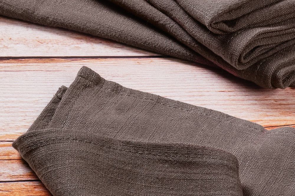 Tovagliolo - 6 pezzi - Cotone lino e cioccolato