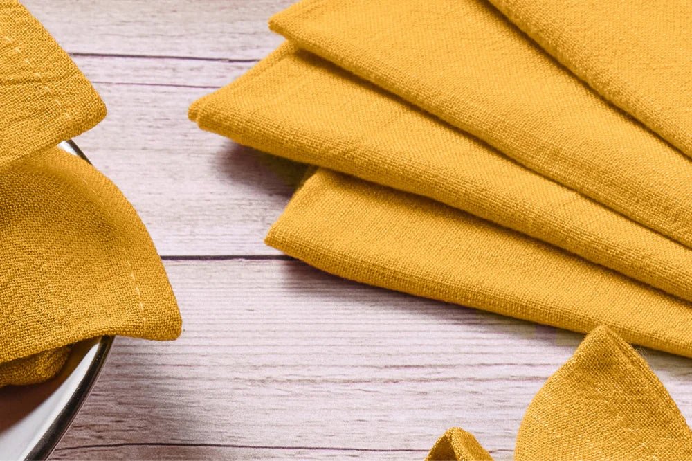 Tischserviette - Leinen & Baumwolle - 6 tlg. - Camel