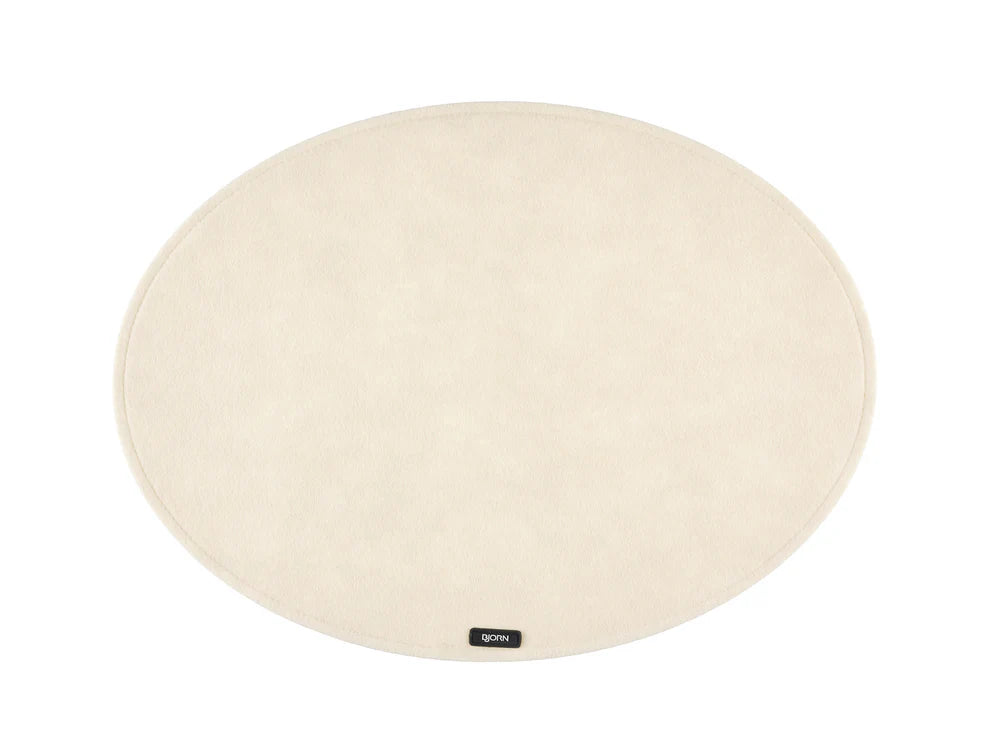 Tischset "oval" - recycelter Filz - 6 tlg. - Beige