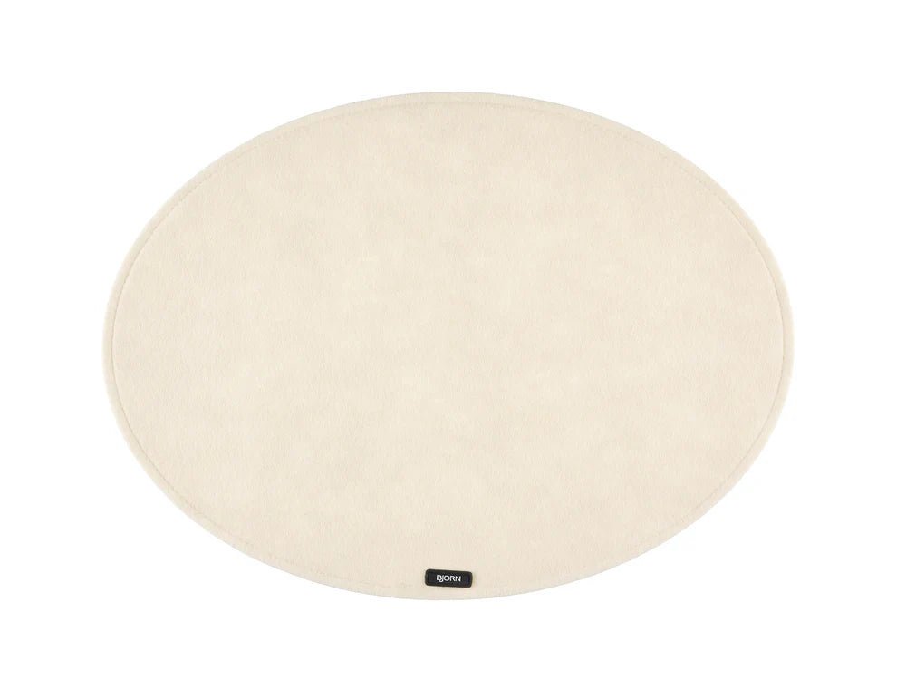 Tovaglietta ovale - 6 pezzi - Feltro riciclato beige