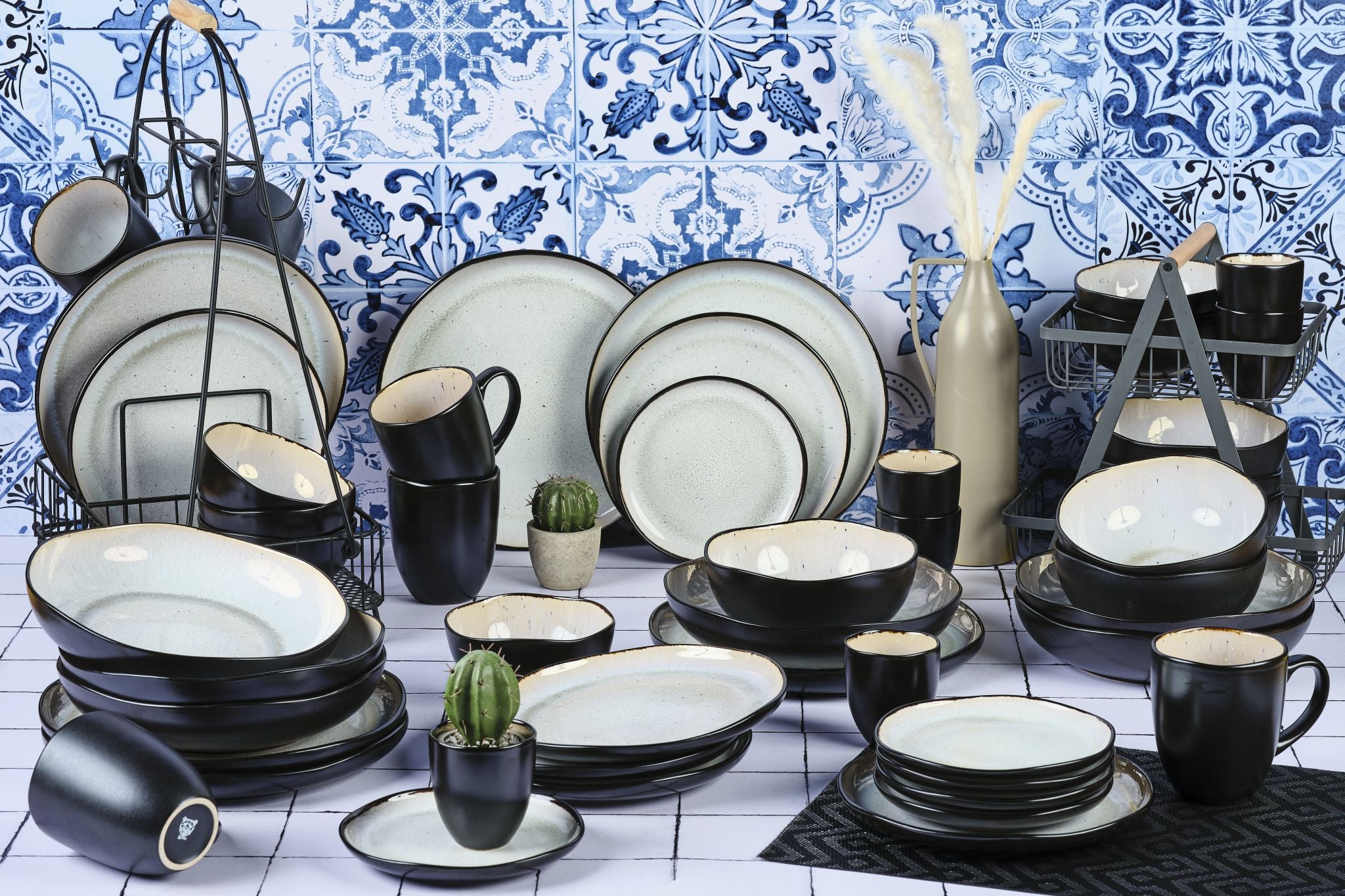 Geschirr-Set IRIS - 48 tlg. - Weiss