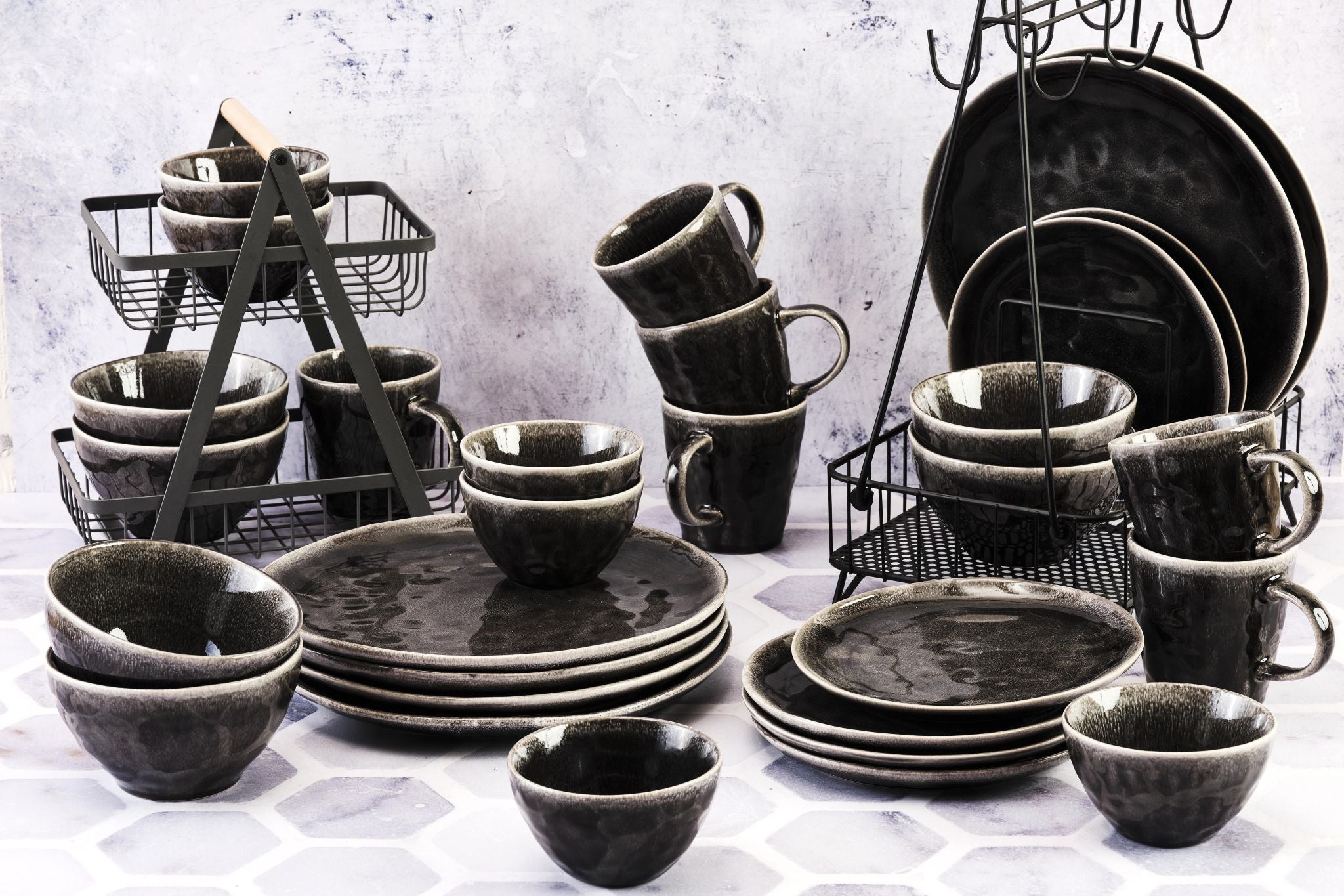 Geschirr-Set MOON - 30 tlg. - Tinte