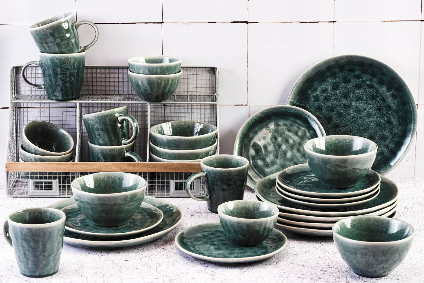 The Full Service MOON - 30 pieces - Petrol blue