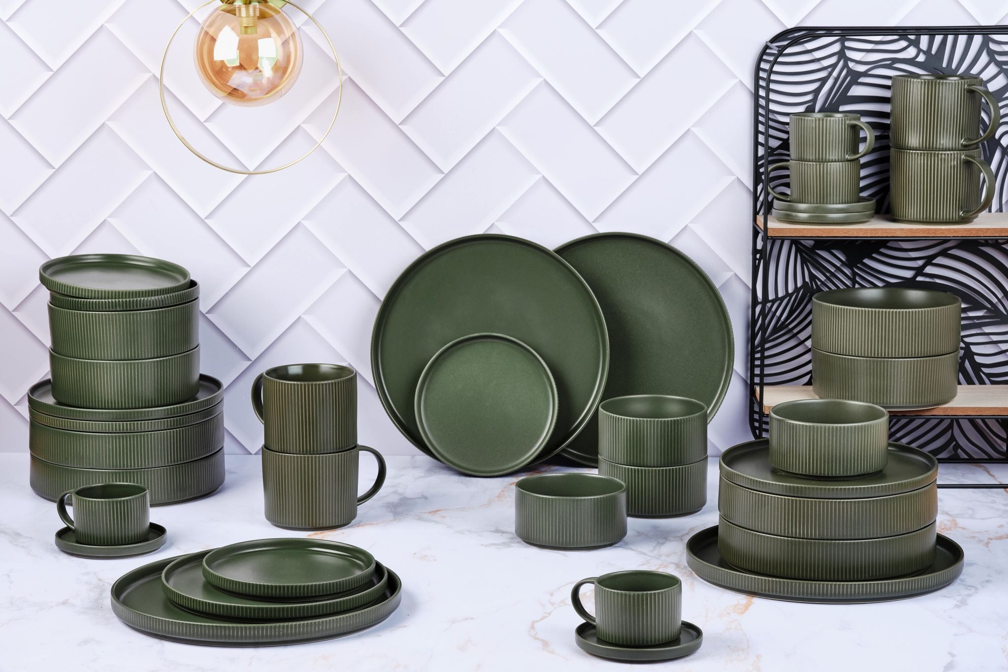 SCANDI Complete Service - 36 pieces - Olive