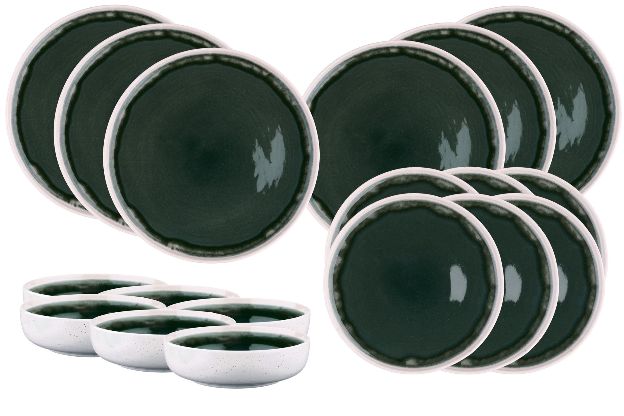 Geschirr-Set OXYGEN - 18 tlg. - Grün