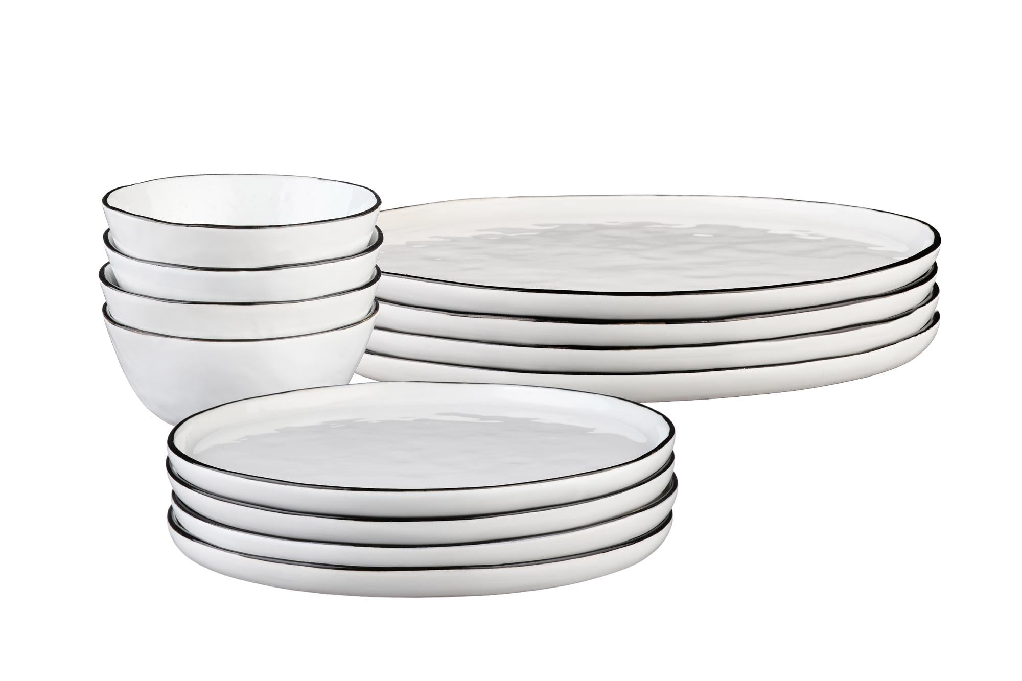 Geschirr-Set PURE - 12 tlg. - Weiss