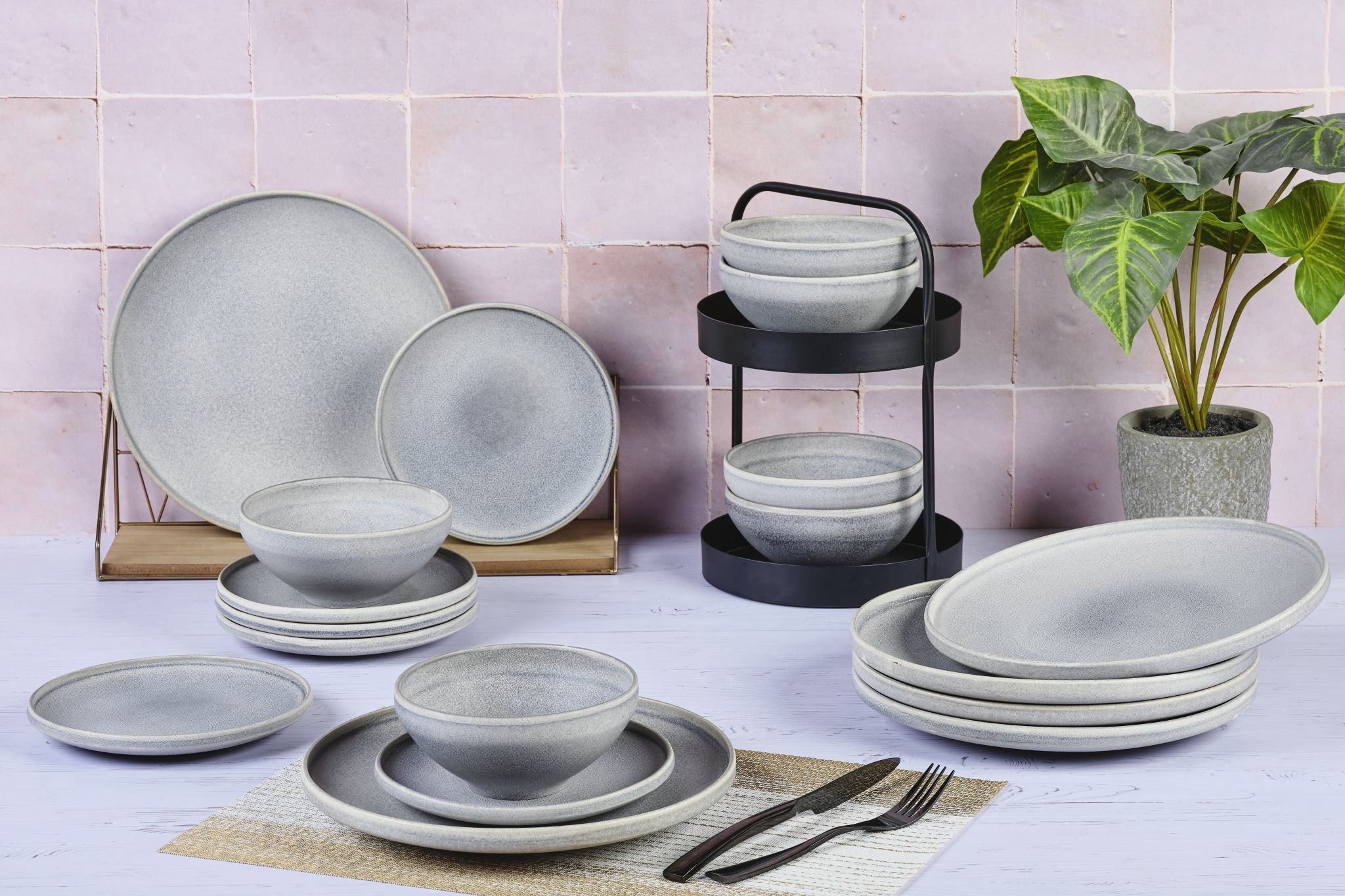 Set STONE Essentials - 18 pezzi - Grigio luna