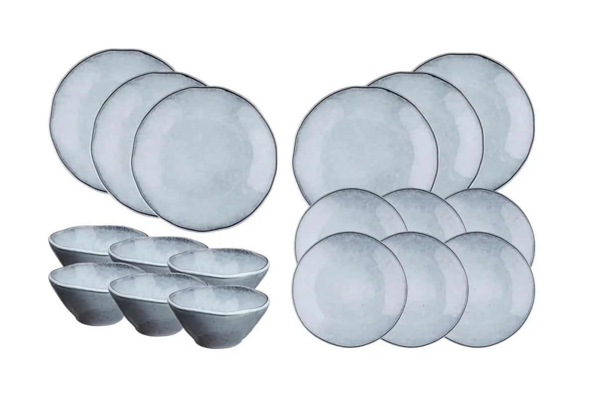 Björn Geschirr - Set CLOUD - 6 Personen 18 tlg. - Grau kaufen Bjorn Schweiz Webshop Onlineshop