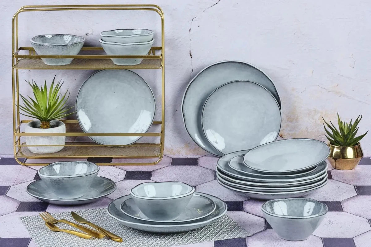 Björn Geschirr - Set CLOUD - 6 Personen 18 tlg. - Grau kaufen Bjorn Schweiz Webshop Onlineshop