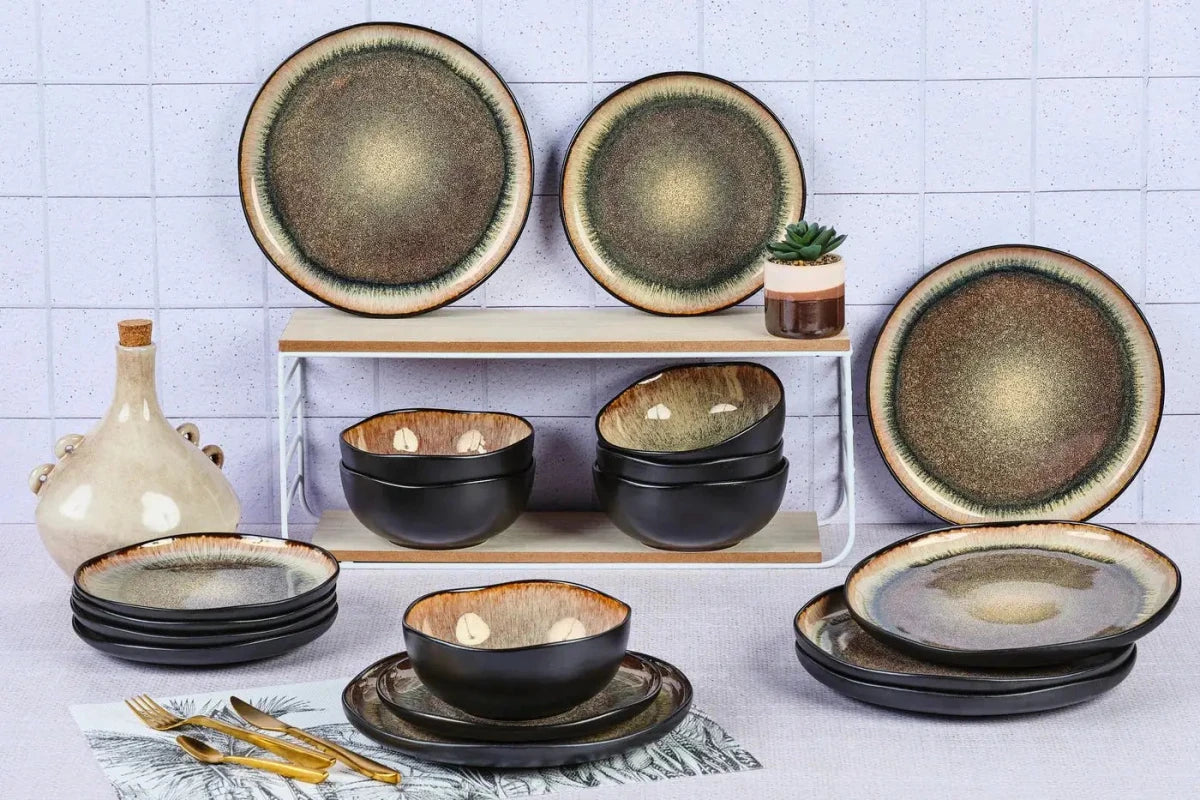 Björn Geschirr - Set IRIS - 18 tlg. - Braun kaufen Bjorn Schweiz Webshop Onlineshop