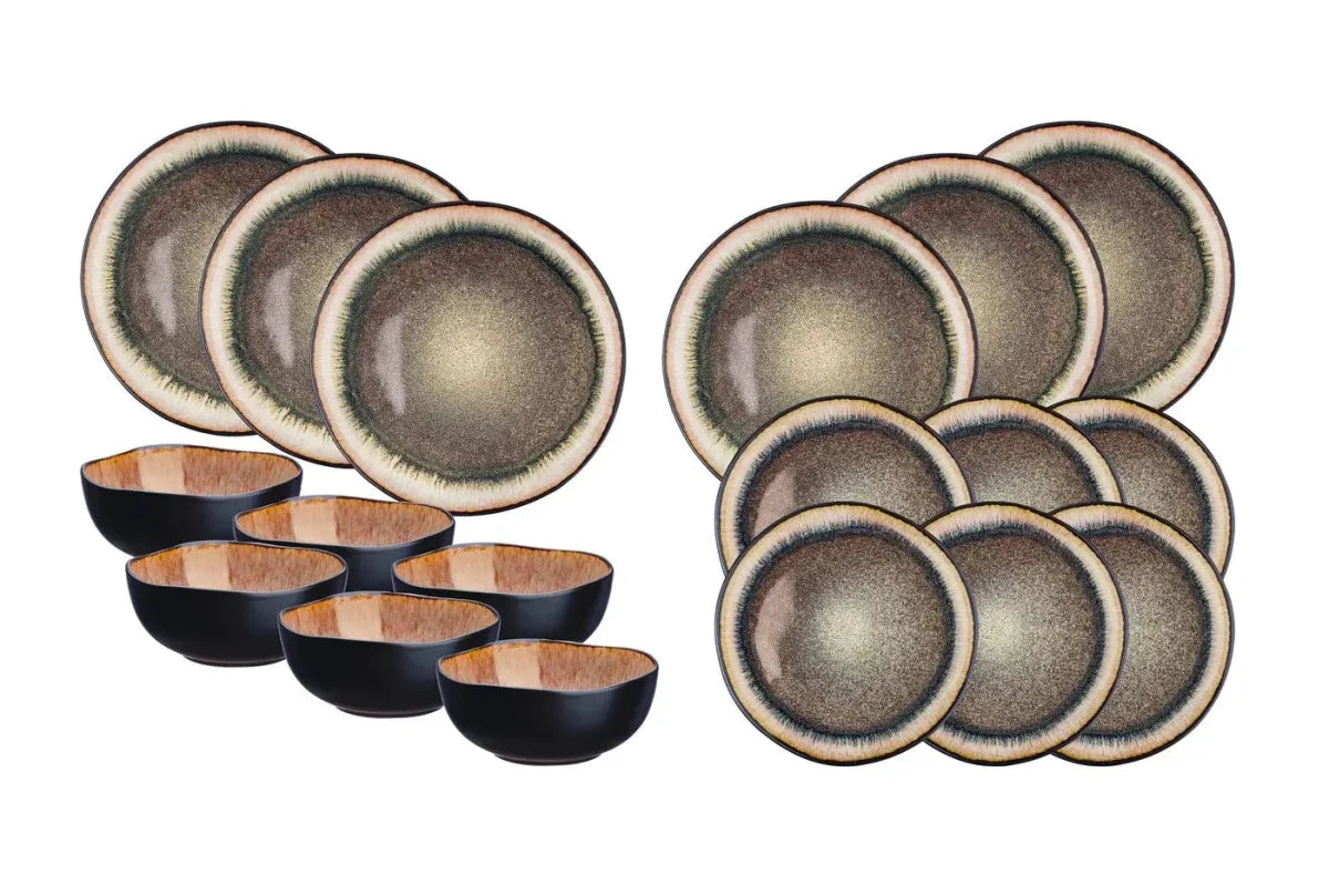 Björn Geschirr - Set IRIS - 18 tlg. - Braun kaufen Bjorn Schweiz Webshop Onlineshop