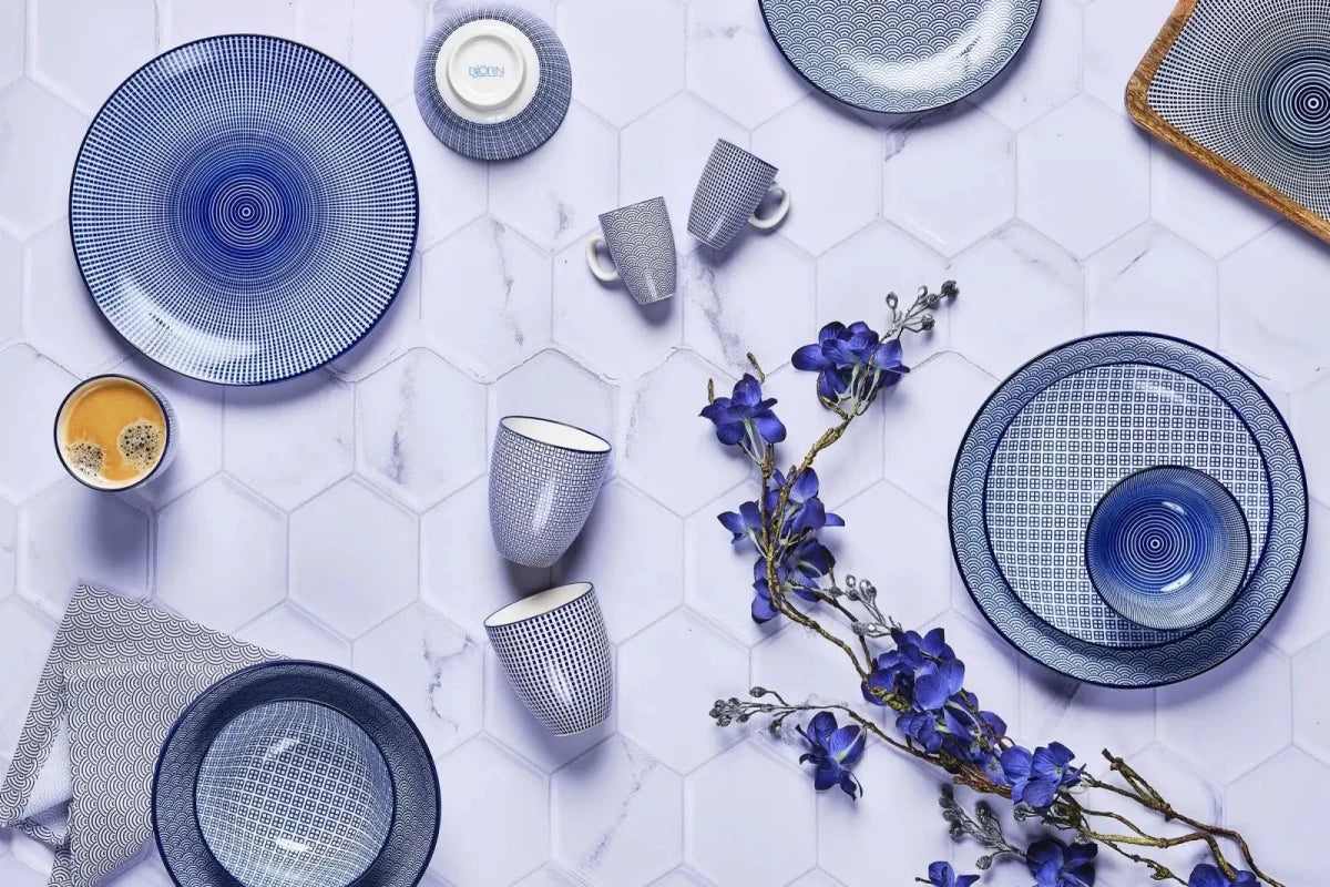 Björn Geschirr - Set PATTERN - 18 tlg. - Dunkelblau kaufen Bjorn Schweiz Webshop Onlineshop