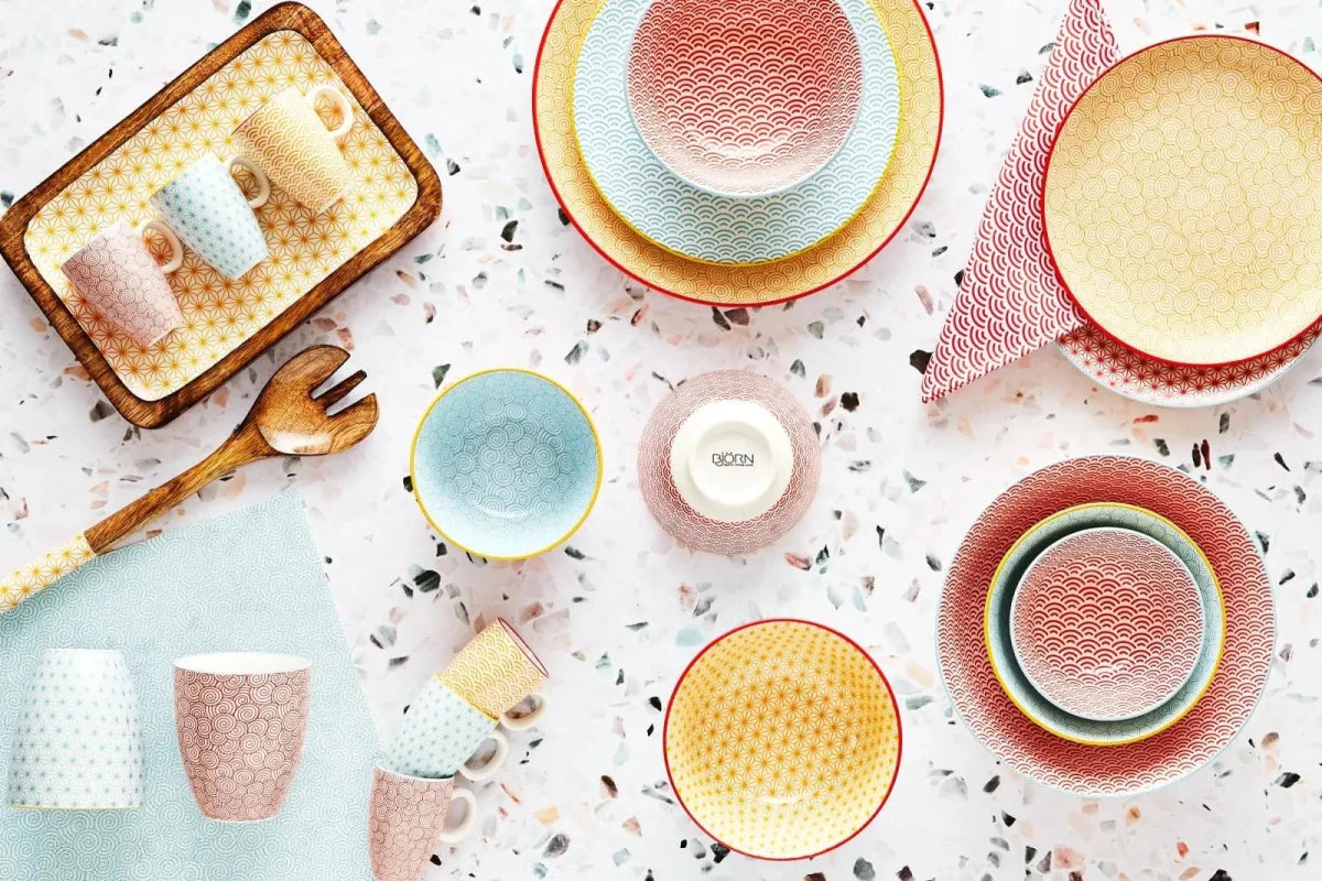 Björn Geschirr - Set PATTERN - 18 tlg. - Farbig kaufen Bjorn Schweiz Webshop Onlineshop