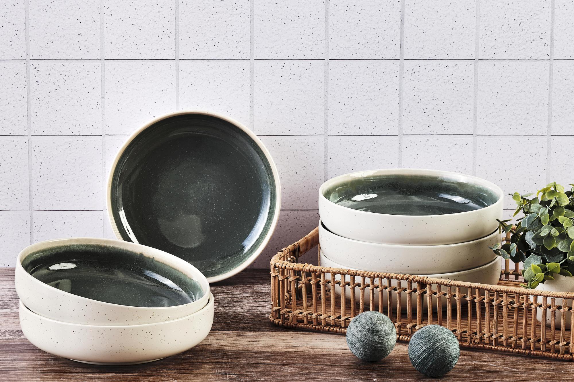 Schalen OXYGEN Ø22cm - 6 tlg. - Graugrün