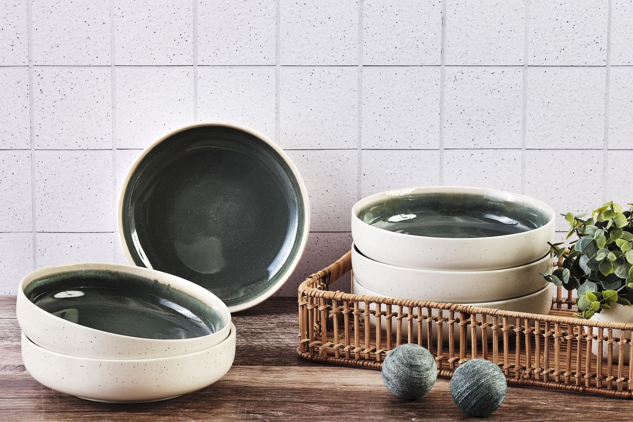 Bowl OXYGEN Ø22cm - 6 pieces - Verdigris