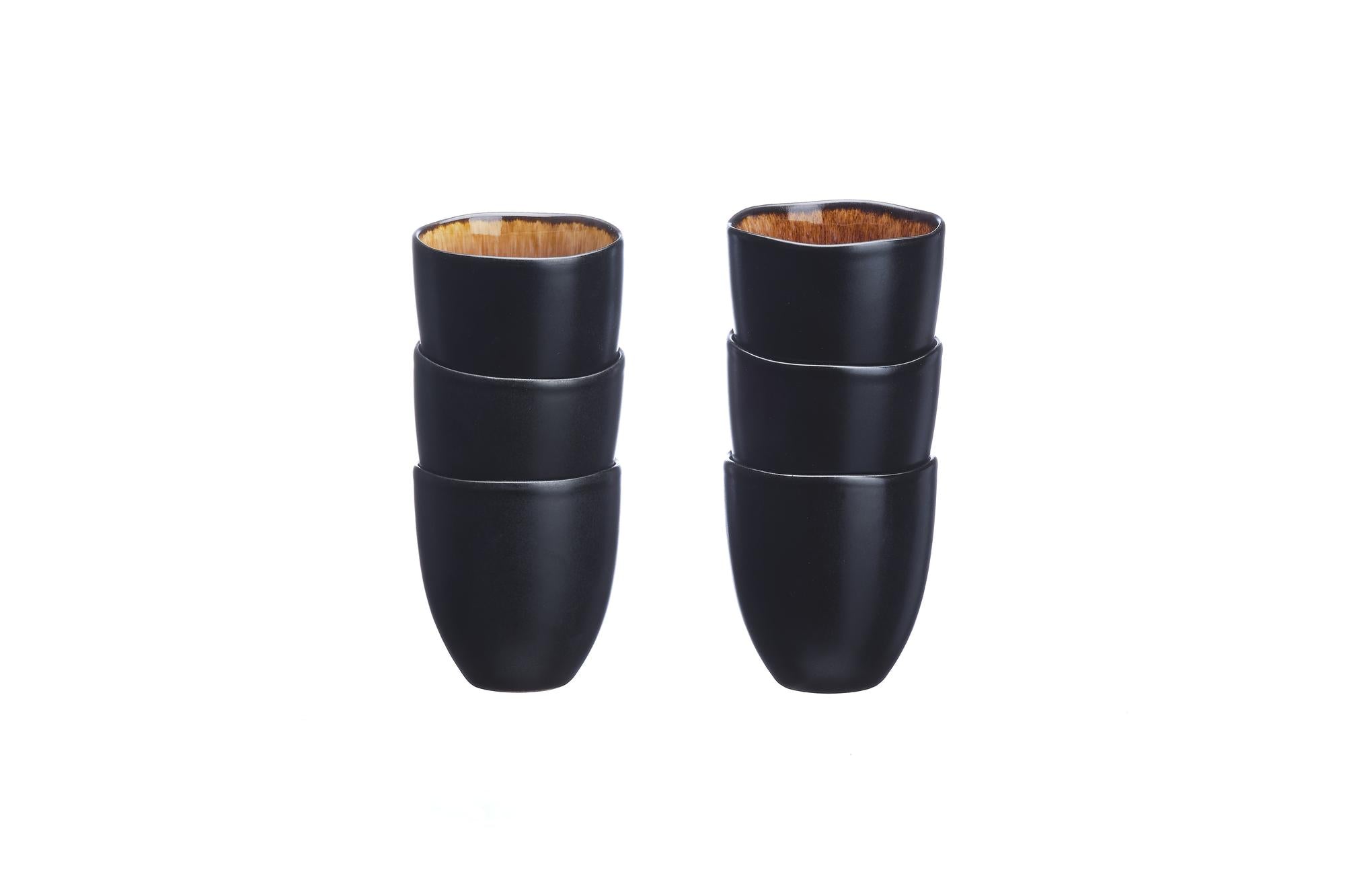 Tassen-Set IRIS 15cl - 6 tlg. - Braun