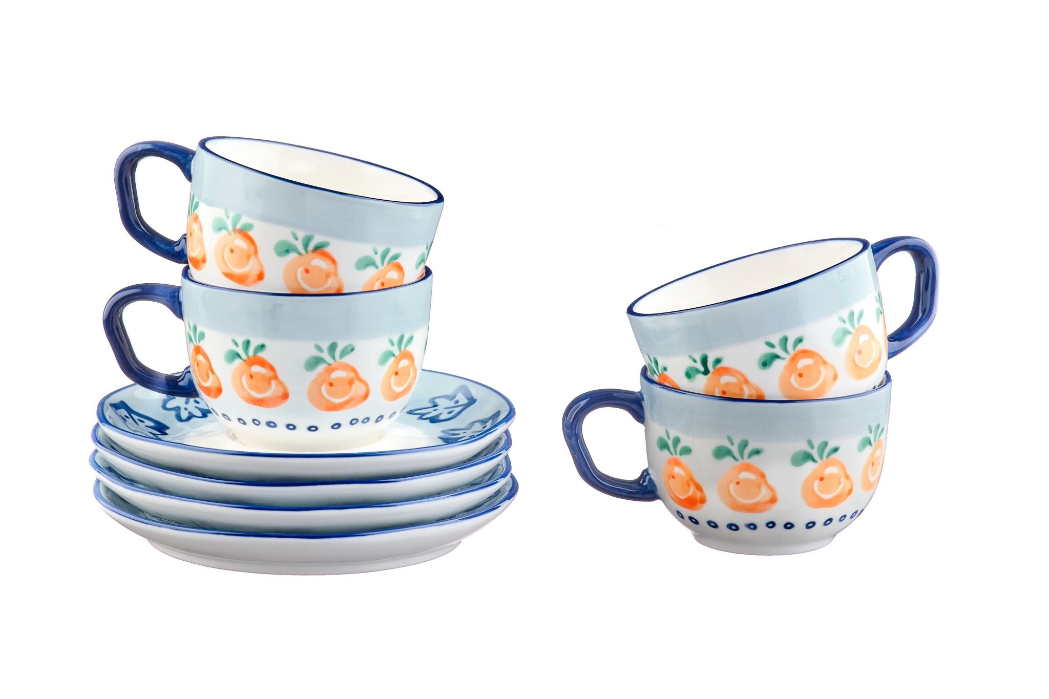 Tassen-Set NAPOLI Ø15cm 20cl - 8 tlg. - Citrus