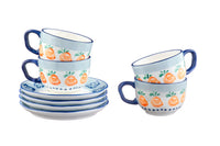 NAPOLI cup 20cl and saucer Ø15cm - 8 pieces - Citrus