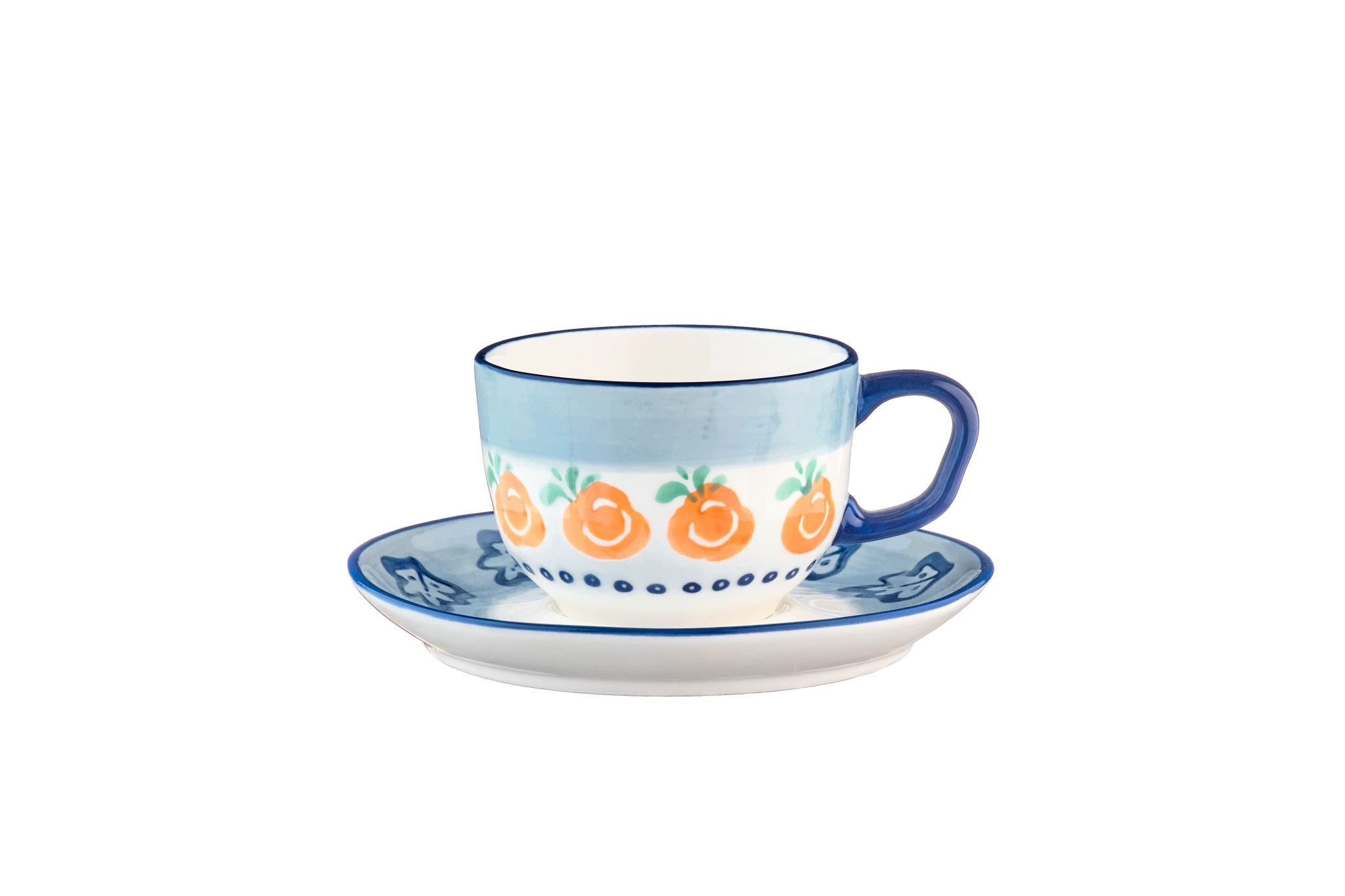 NAPOLI cup 20cl and saucer Ø15cm - 8 pieces - Citrus