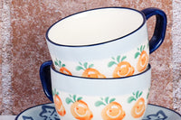 NAPOLI tazza 20cl con piattino Ø15cm - 8 pezzi - Agrumi