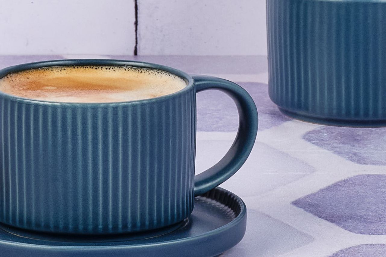 SCANDI cup 15cl and saucer Ø12cm - 8 pieces - Navy