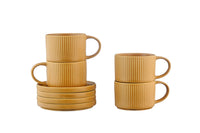 Tasse SCANDI 15cl et soucoupe Ø12cm - 8 pièces - Ocre