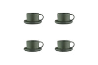 SCANDI cup 15cl and saucer Ø12cm - 8 pieces - Olive