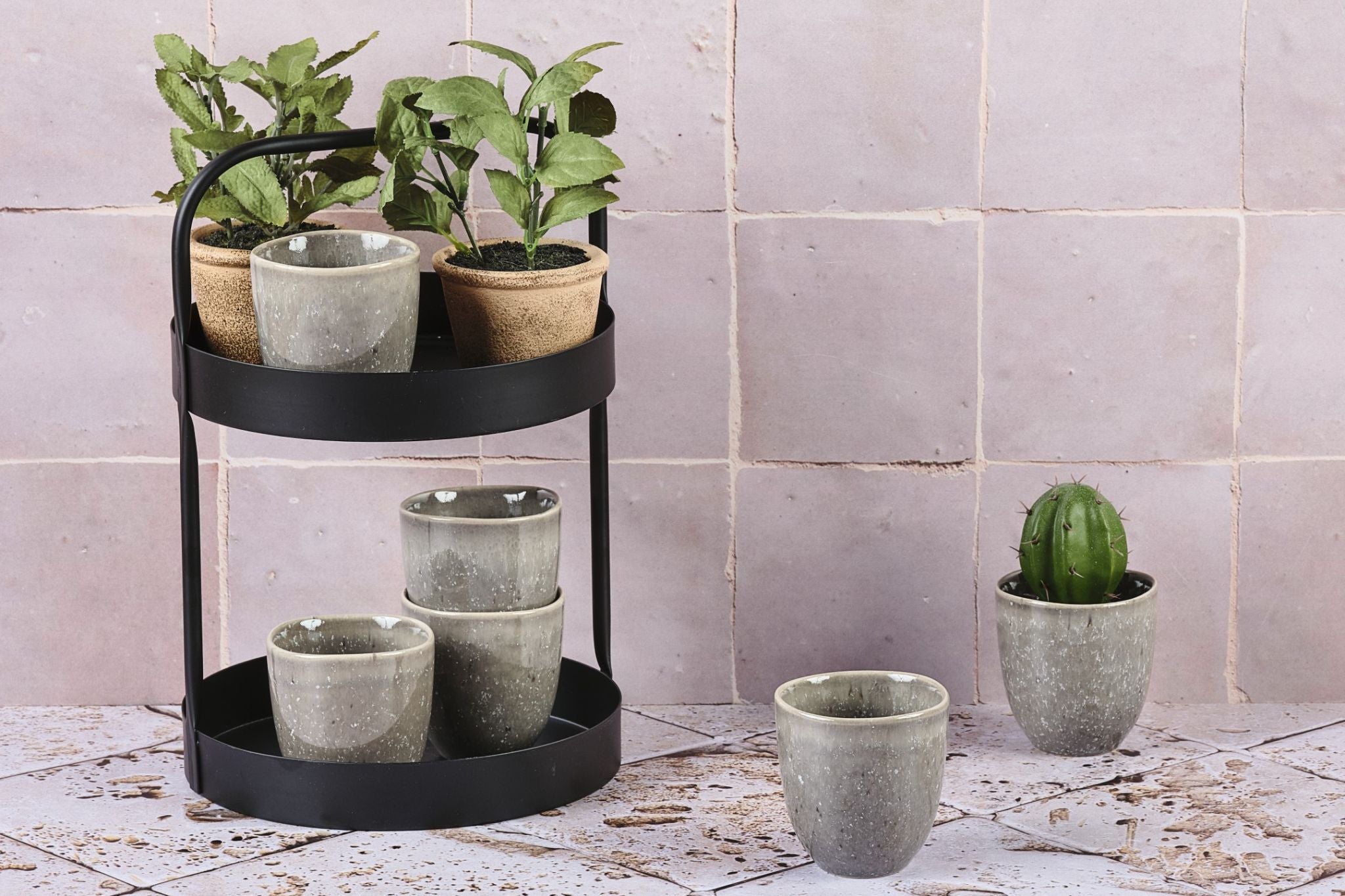 Cup STELLAR 15cl - 6 pieces - Concrete grey