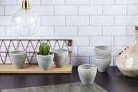 Tassen-Set STONE 15cl - 6 tlg. - Mondgrau