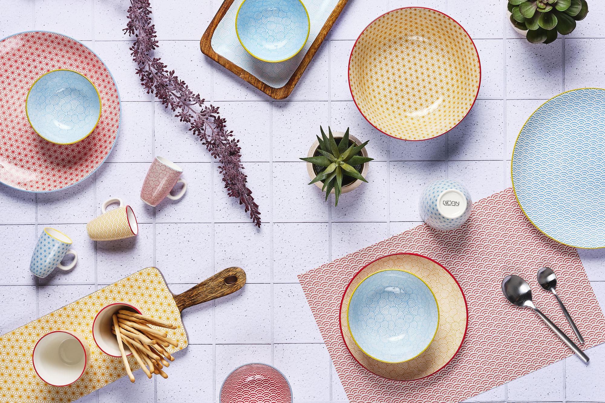Schalen PATTERN Ø15cm - 6 tlg. - Farbig