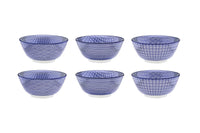 Bowl PATTERN Ø15cm - 6 pieces - Dark blue