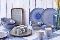 Schalen PATTERN Ø15cm - 6 tlg. - Dunkelblau