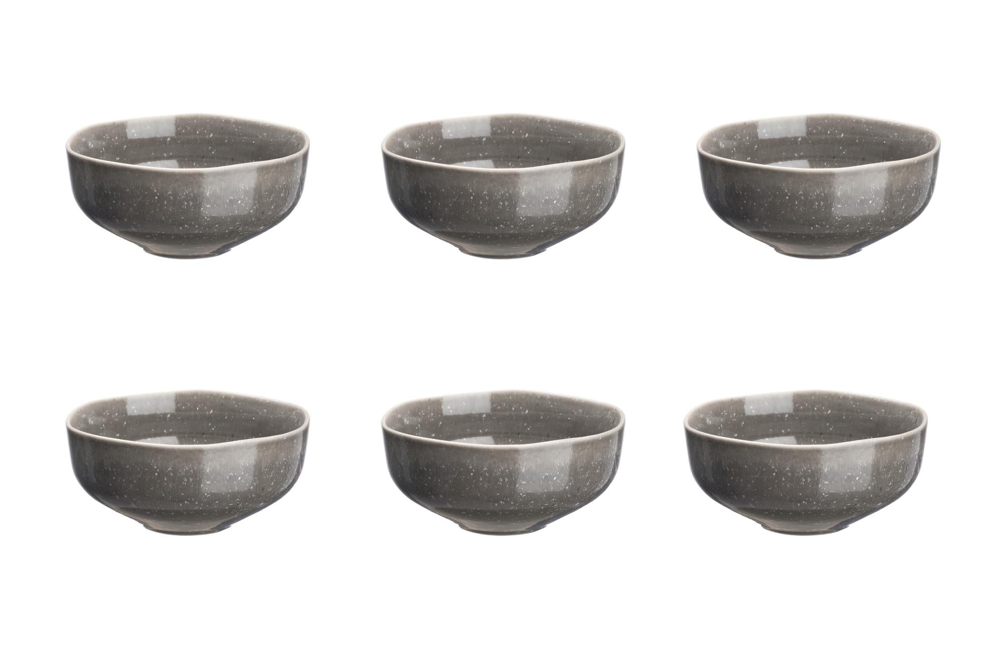 Schalen STELLAR Ø14cm - 6 tlg. - Betongrau