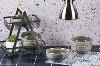 Schalen STELLAR Ø14cm - 6 tlg. - Betongrau