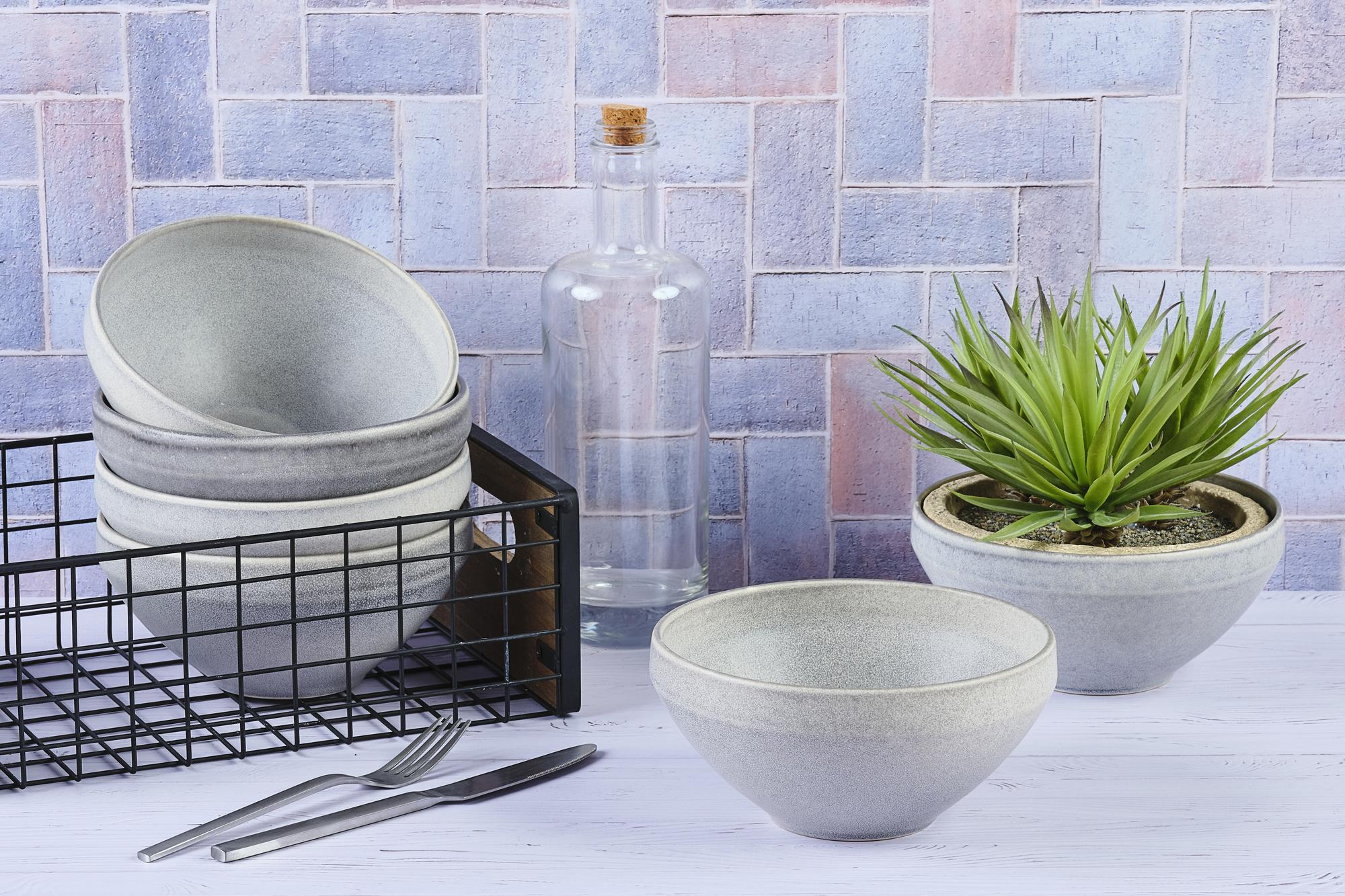 Schalen STONE Ø17,5cm - 6 tlg. - Mondgrau