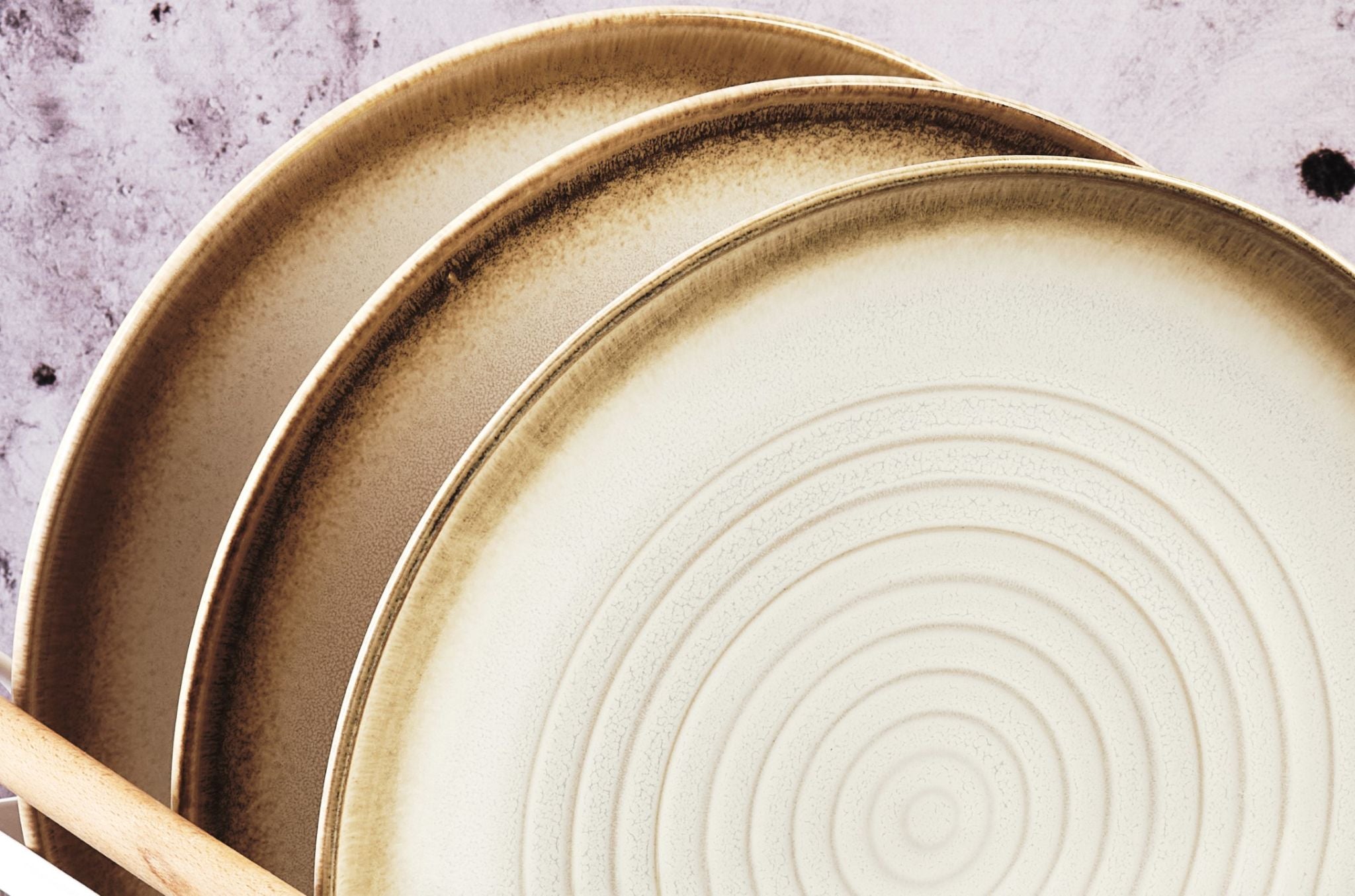 Assiette COSMOS Ø27,5cm - 6 pièces - Crème