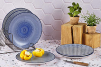 Teller-Set PATTERN Ø26cm - 6 tlg. - Dunkelblau